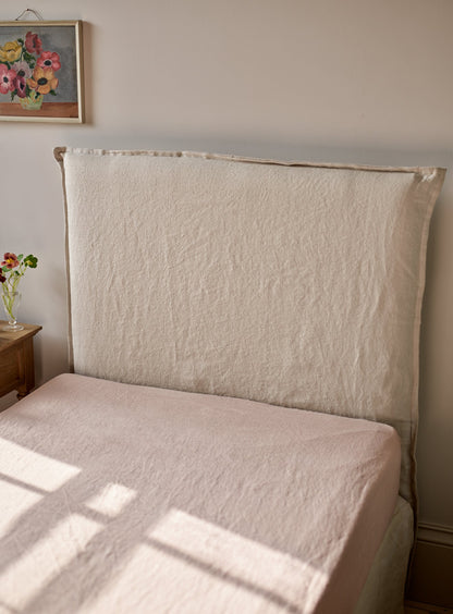Housse de tête de lit Mila, coton parchemin