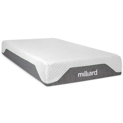 Milliard Matelas en mousse à mémoire de forme 10 pouces, ferme, livré dans une boîte/soulageant la pression, classique