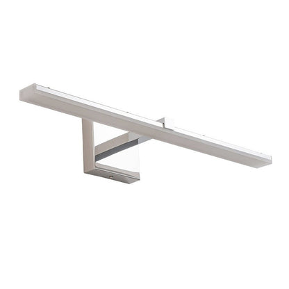 Barre lumineuse à LED linéaire pour meuble-lavabo, chromée, à intensité variable, style minimaliste