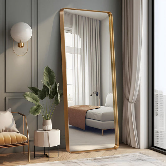 Grand miroir rectangulaire profond en alliage d'aluminium moderne, à fixer au mur - 71*28