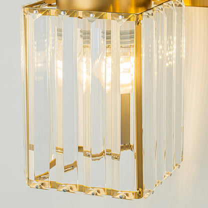 Applique murale moderne dorée à intensité variable, cylindre glamour, luminaire de salle de bain avec cristaux, applique murale.