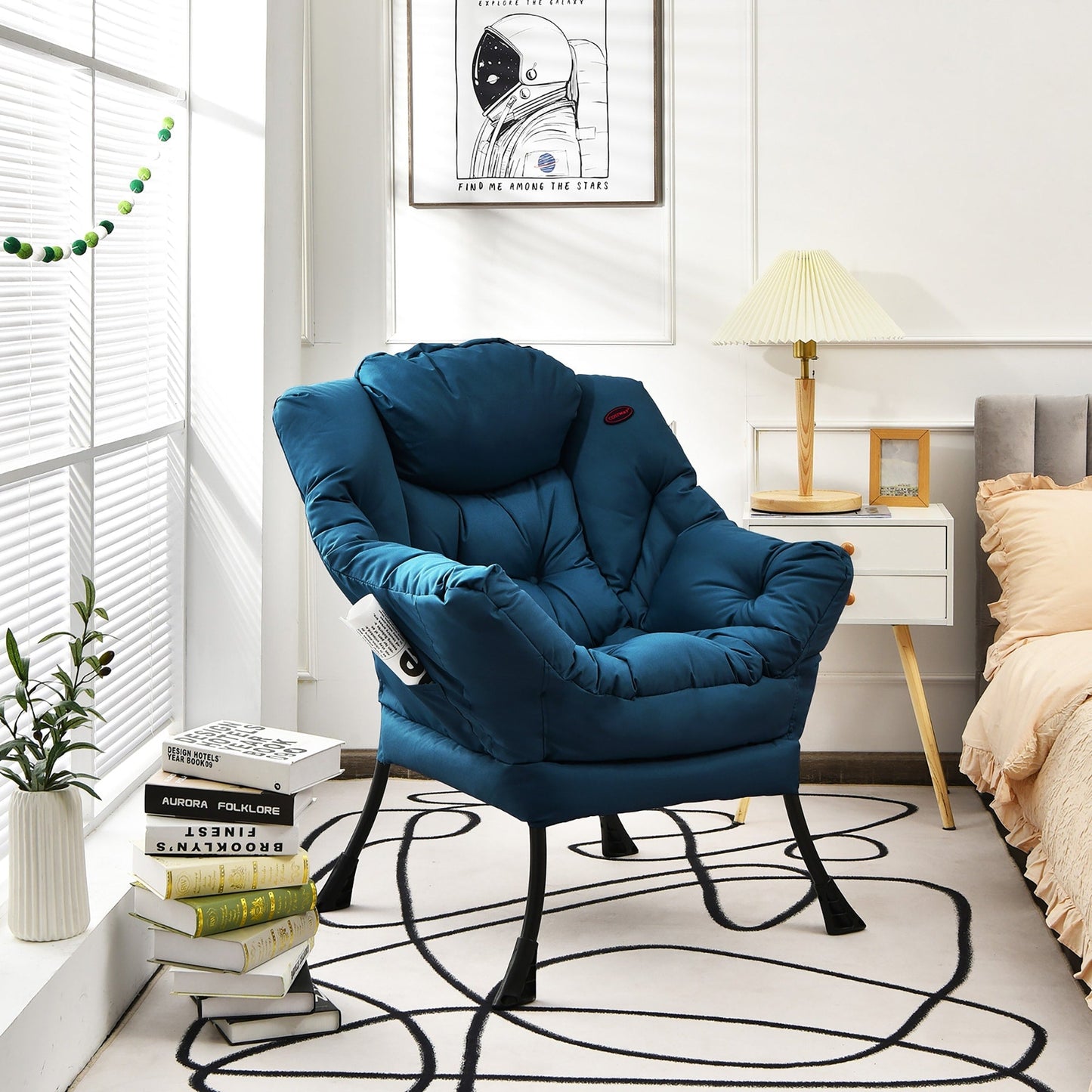 Fauteuil de salon moderne, fauteuil d'appoint, canapé-lit simple.