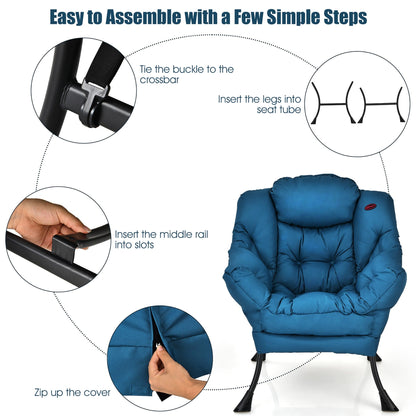 Fauteuil de salon moderne, fauteuil d'appoint, canapé-lit simple.