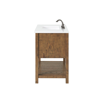 Meuble-lavabo de salle de bain simple Monterey 37 de style farmhouse avec plan de travail