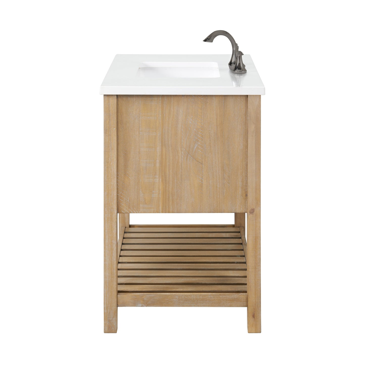 Meuble-lavabo de salle de bain simple Monterey 37 de style farmhouse avec plan de travail