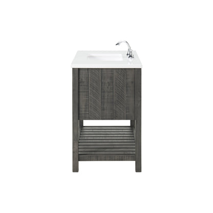 Meuble-lavabo de salle de bain simple Monterey 37 de style farmhouse avec plan de travail