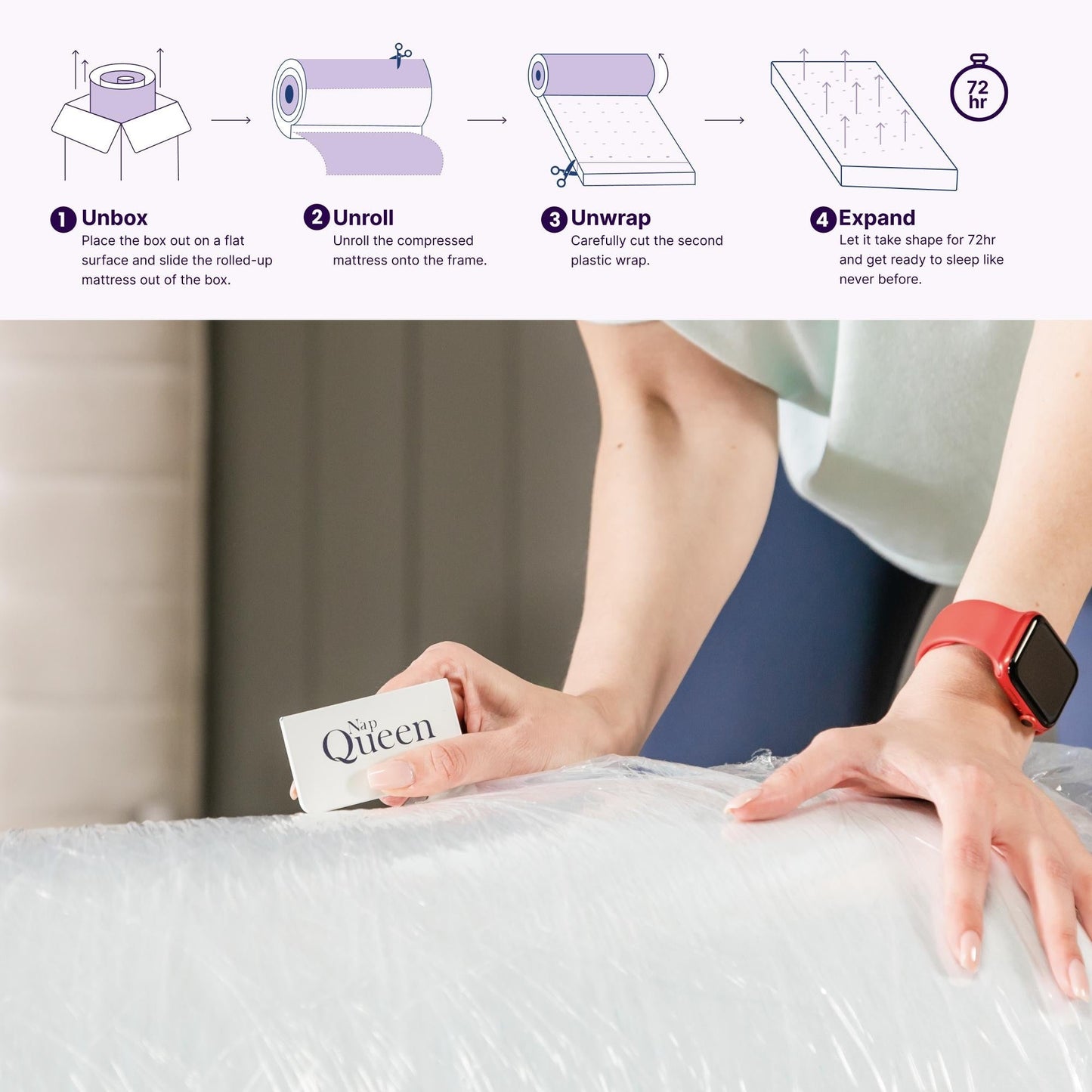 Matelas NapQueen Elizabeth 8 en mousse à mémoire de forme avec gel de refroidissement