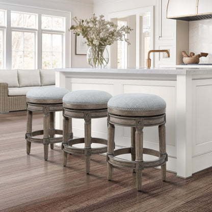 Tabouret de bar New Ridge Home Goods Chapman sans dossier, pivotant, hauteur de comptoir de 26 pouces - Hauteur de comptoir