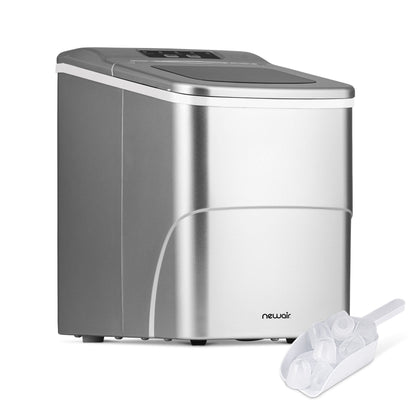 Fabrique de glace de comptoir Newair 26 lbs, portable et légère, commandes intuitives, taille de glace grande ou petite, pièces sans BPA.