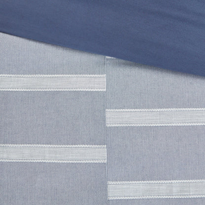 Ensemble de couette surdimensionnée en coton bleu nobiliaire de Madison Park Signature