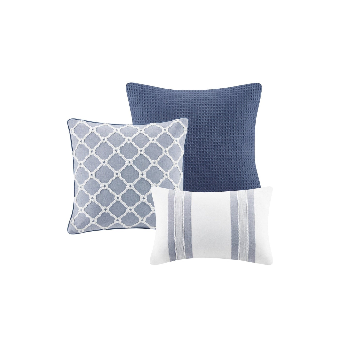 Ensemble de couette surdimensionnée en coton bleu nobiliaire de Madison Park Signature