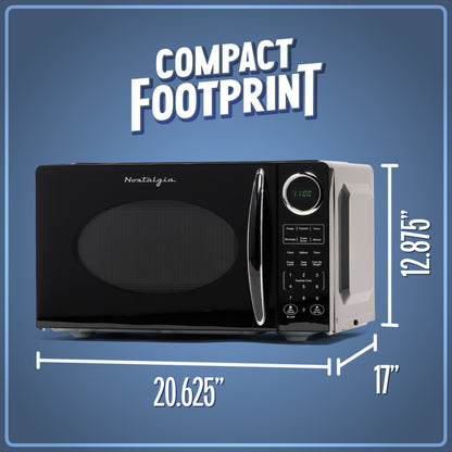 Four à micro-ondes de comptoir rétro Nostalgia de 0,9 pieds cubes