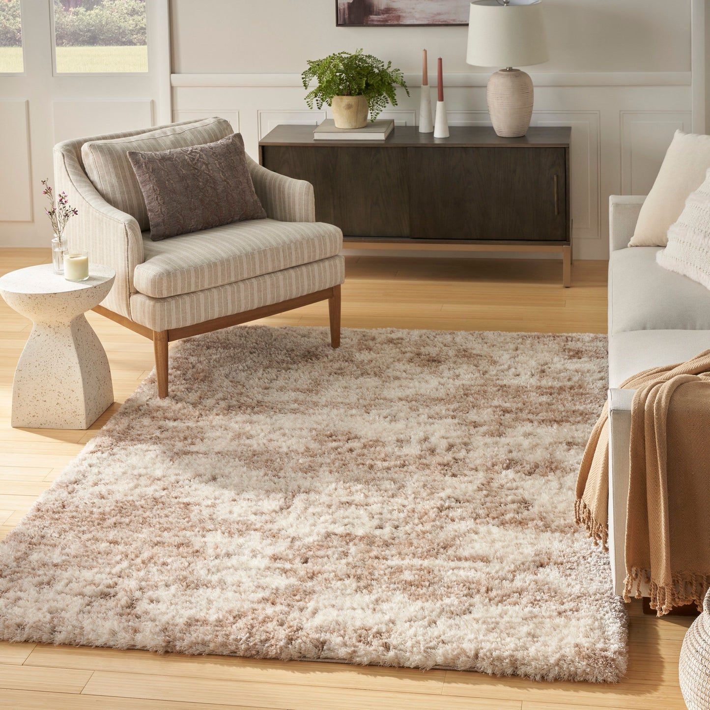 Tapis de sol Nourison Luxurious Shag Abstract Glam Ultra Plush Pile