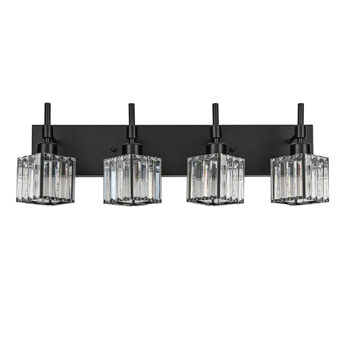 Ora Lustre de salle de bain moderne à cristaux, à intensité variable, pour miroir, éclairage de vanité glamour