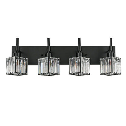 Ora Lustre de salle de bain moderne à cristaux, à intensité variable, pour miroir, éclairage de vanité glamour