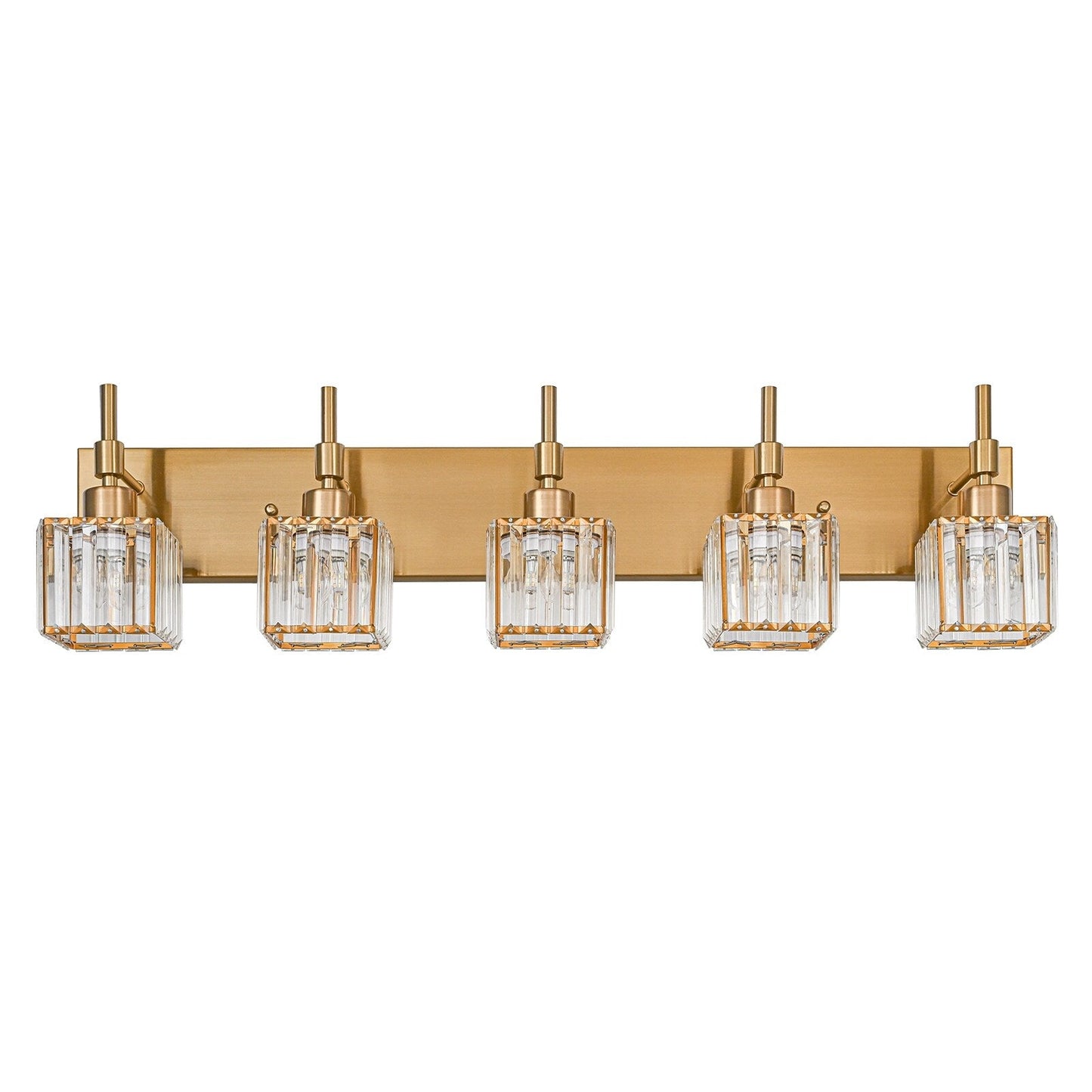 Ora Lustre de salle de bain moderne à cristaux, à intensité variable, pour miroir, éclairage de vanité glamour