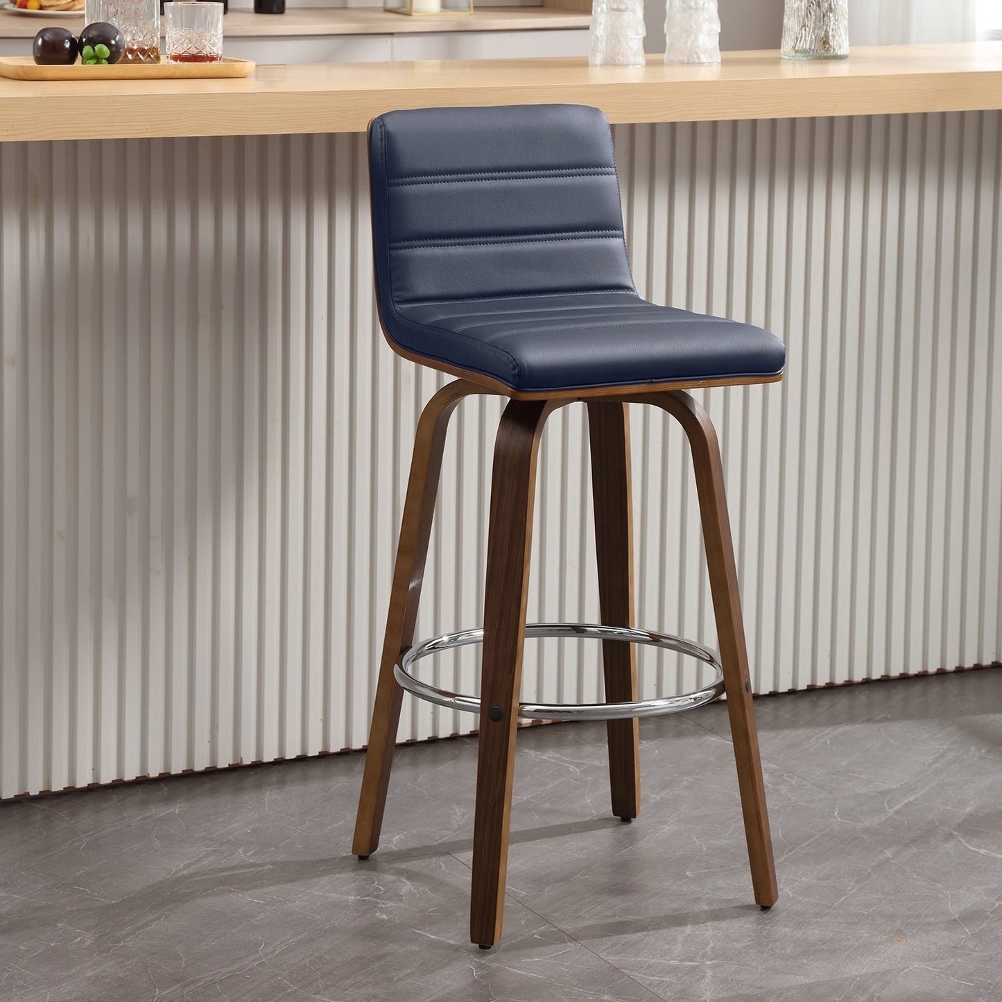 Tabourets de bar/hauts-sièges pivotants en simili cuir 26/29, lot de 2/3