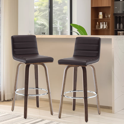 Tabourets de bar/hauts-sièges pivotants en simili cuir 26/29, lot de 2/3