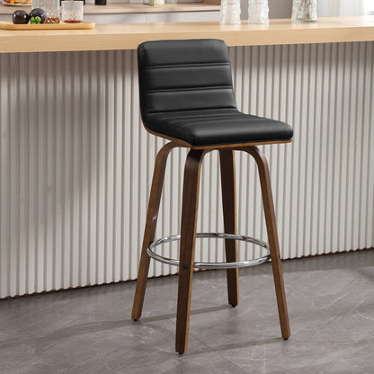 Tabourets de bar/hauts-sièges pivotants en simili cuir 26/29, lot de 2/3