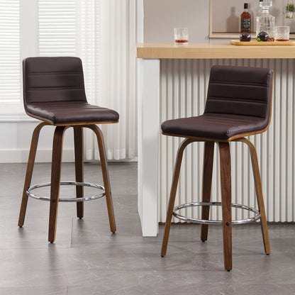 Tabourets de bar/hauts-sièges pivotants en simili cuir 26/29, lot de 2/3
