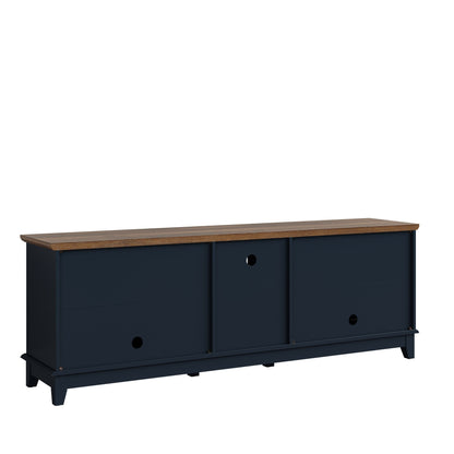 Meuble TV rustique de 183 cm (72 pouces) avec étagères réglables et rangement caché - 183 cm de largeur