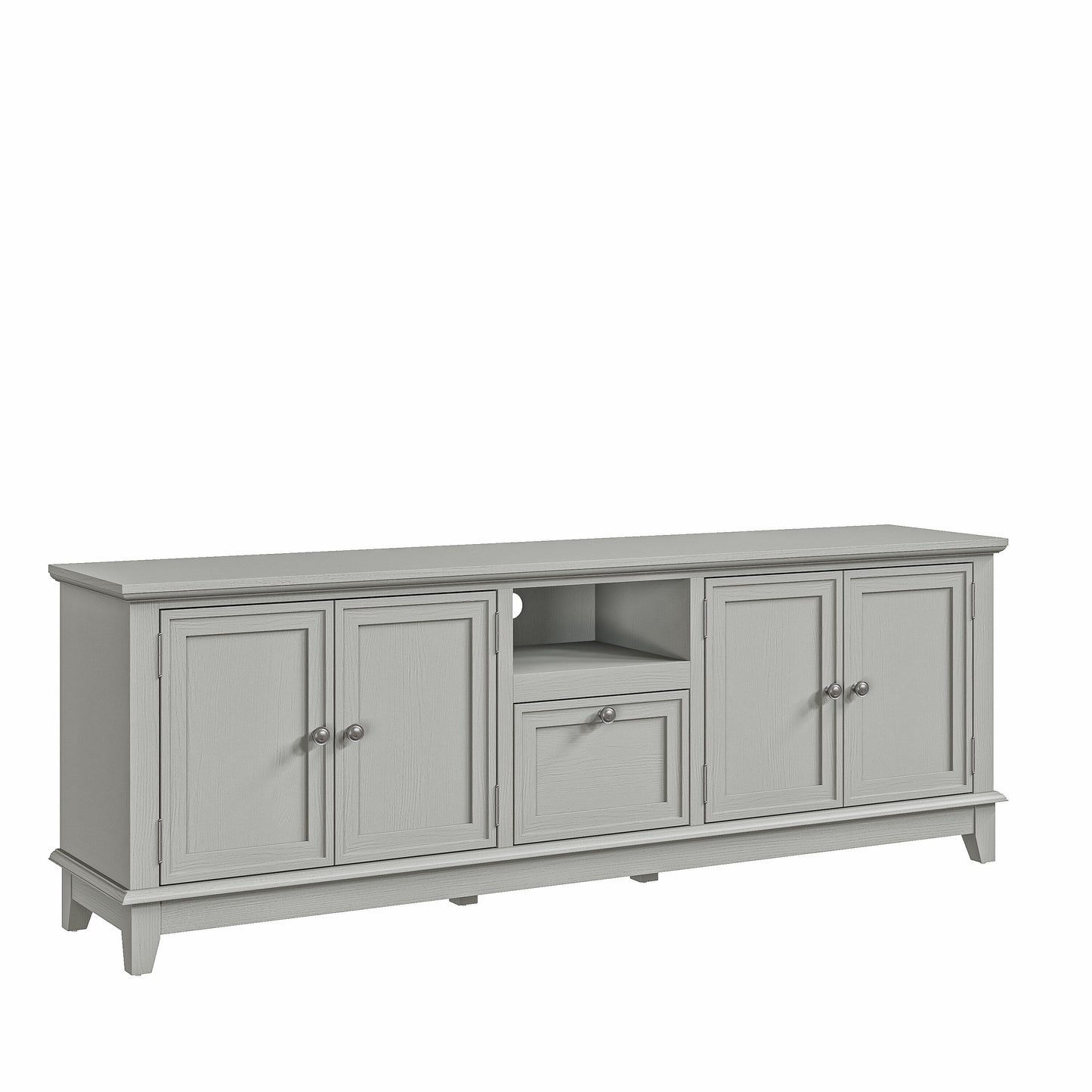 Meuble TV rustique de 183 cm (72 pouces) avec étagères réglables et rangement caché - 183 cm de largeur