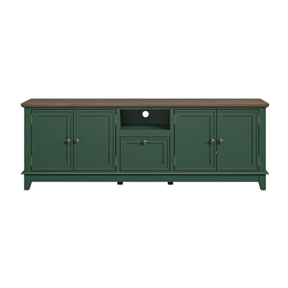Meuble TV rustique de 183 cm (72 pouces) avec étagères réglables et rangement caché - 183 cm de largeur