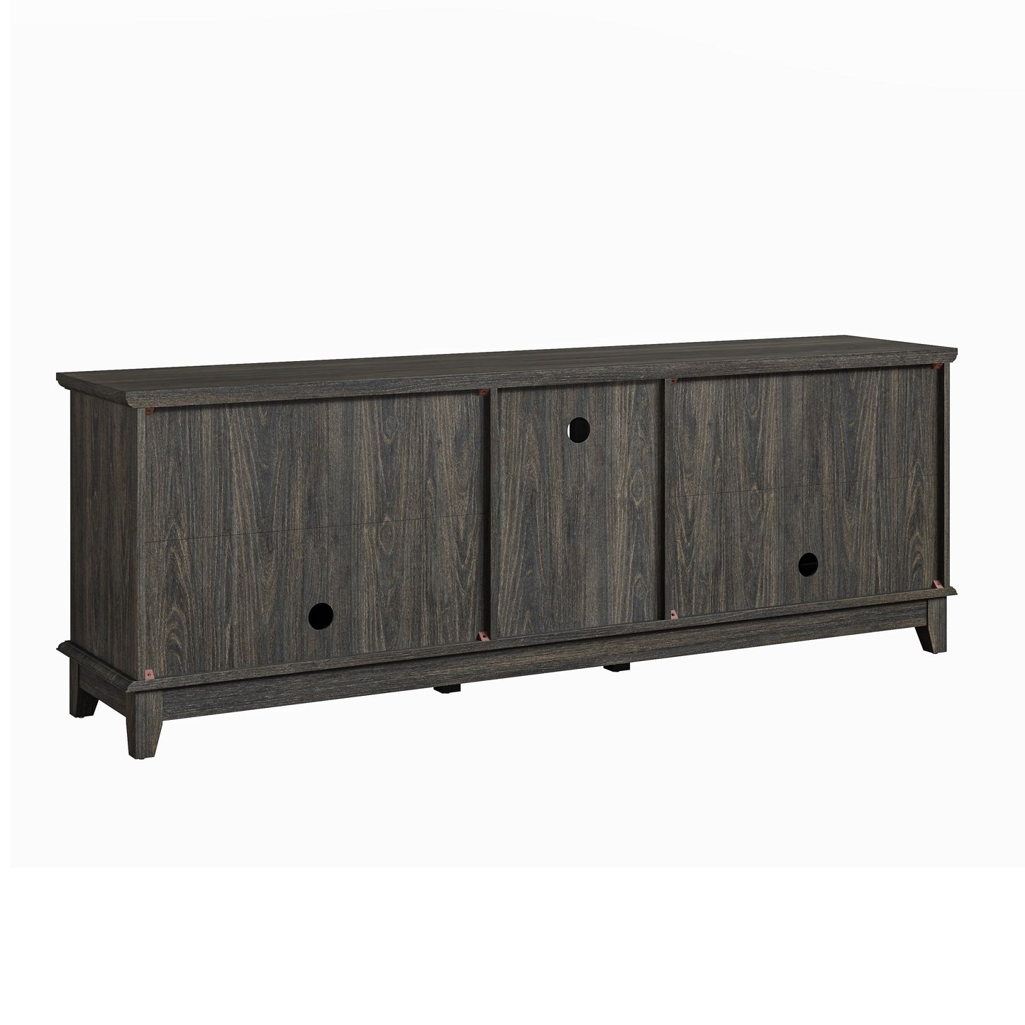 Meuble TV rustique de 183 cm (72 pouces) avec étagères réglables et rangement caché - 183 cm de largeur