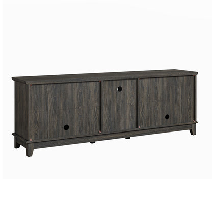 Meuble TV rustique de 183 cm (72 pouces) avec étagères réglables et rangement caché - 183 cm de largeur