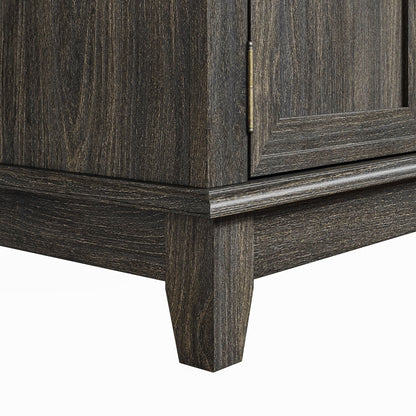 Meuble TV rustique de 183 cm (72 pouces) avec étagères réglables et rangement caché - 183 cm de largeur