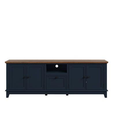Meuble TV rustique de 183 cm (72 pouces) avec étagères réglables et rangement caché - 183 cm de largeur