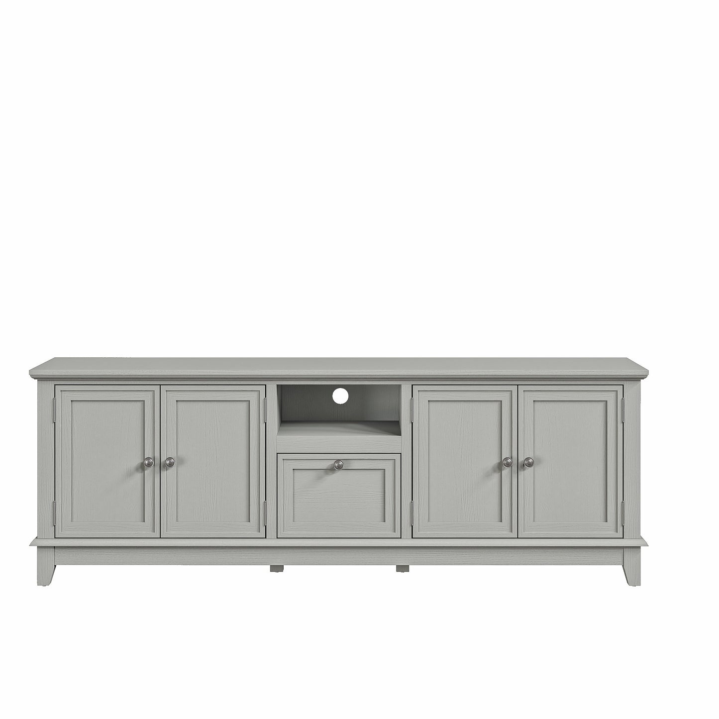 Meuble TV rustique de 183 cm (72 pouces) avec étagères réglables et rangement caché - 183 cm de largeur