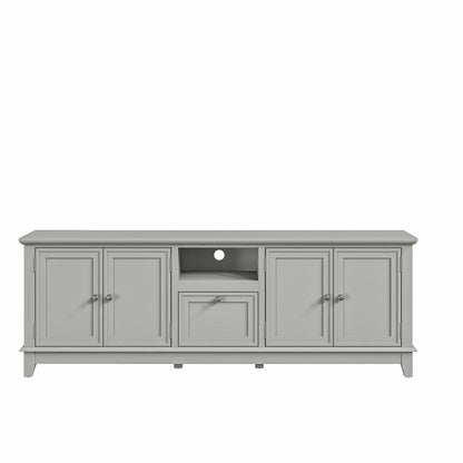 Meuble TV rustique de 183 cm (72 pouces) avec étagères réglables et rangement caché - 183 cm de largeur