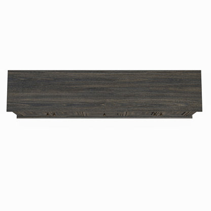 Meuble TV rustique de 183 cm (72 pouces) avec étagères réglables et rangement caché - 183 cm de largeur