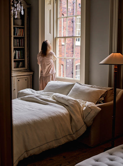 Housse de canapé-lit Warren Loose Cover, rayures bleues