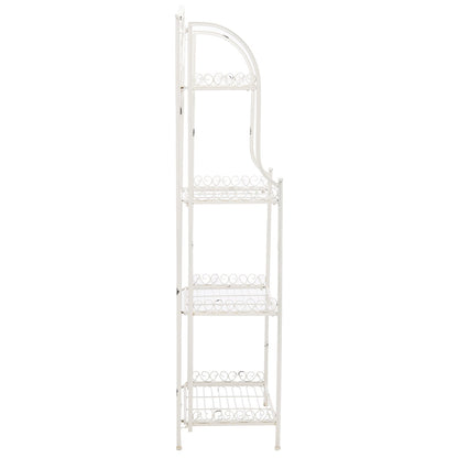 SAFAVIEH Bryn, étagère à gâteaux d'extérieur en fer forgé de style victorien à 4 niveaux - 63,5 cm L x 38,1 cm P x 160 cm H - 63,5L x 38,1P x 160H
