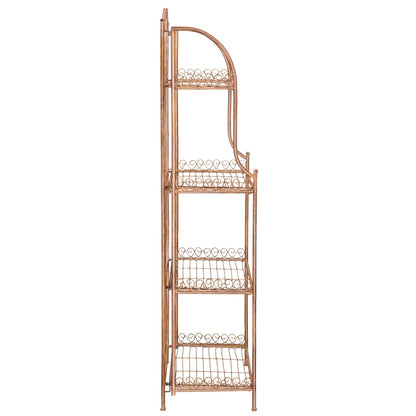 SAFAVIEH Bryn, étagère à gâteaux d'extérieur en fer forgé de style victorien à 4 niveaux - 63,5 cm L x 38,1 cm P x 160 cm H - 63,5L x 38,1P x 160H