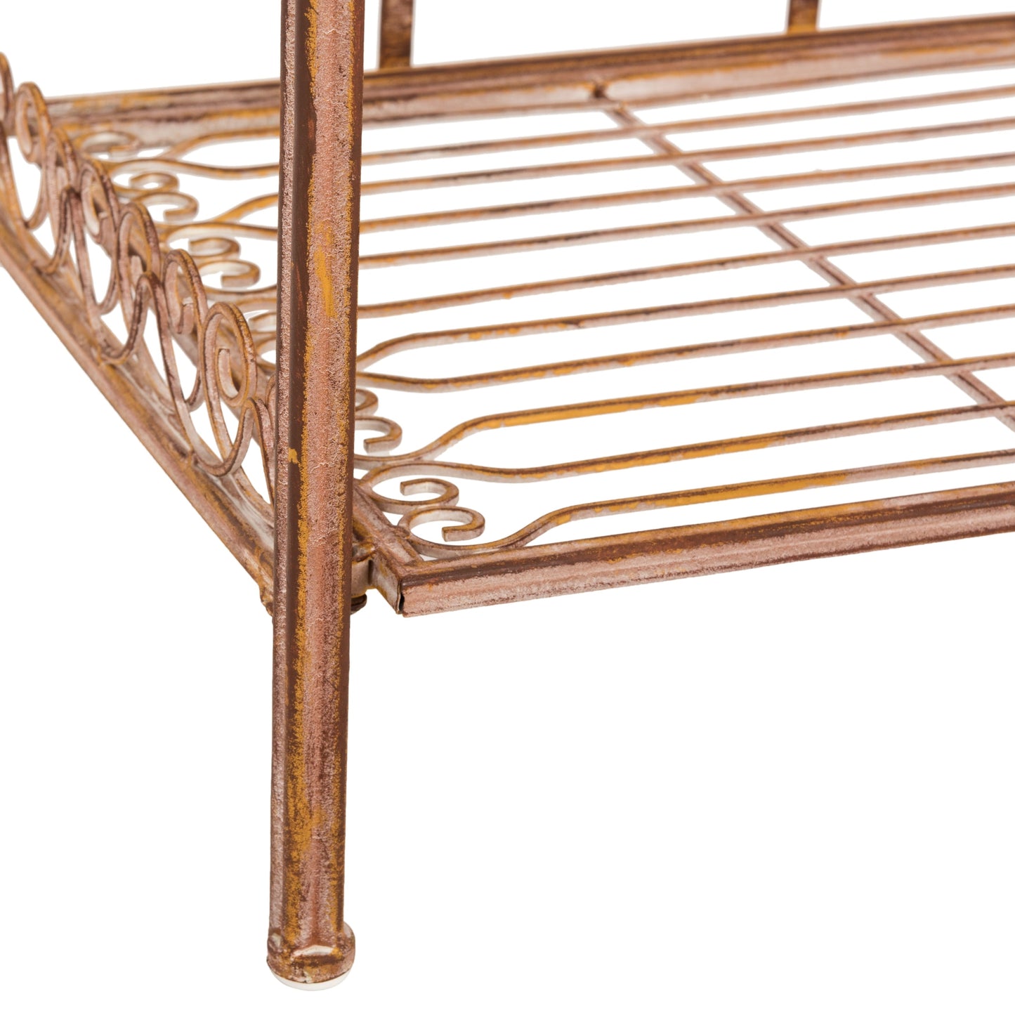 SAFAVIEH Bryn, étagère à gâteaux d'extérieur en fer forgé de style victorien à 4 niveaux - 63,5 cm L x 38,1 cm P x 160 cm H - 63,5L x 38,1P x 160H