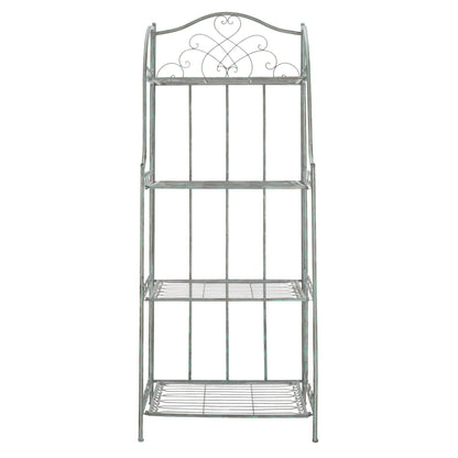 SAFAVIEH Bryn, étagère à gâteaux d'extérieur en fer forgé de style victorien à 4 niveaux - 63,5 cm L x 38,1 cm P x 160 cm H - 63,5L x 38,1P x 160H