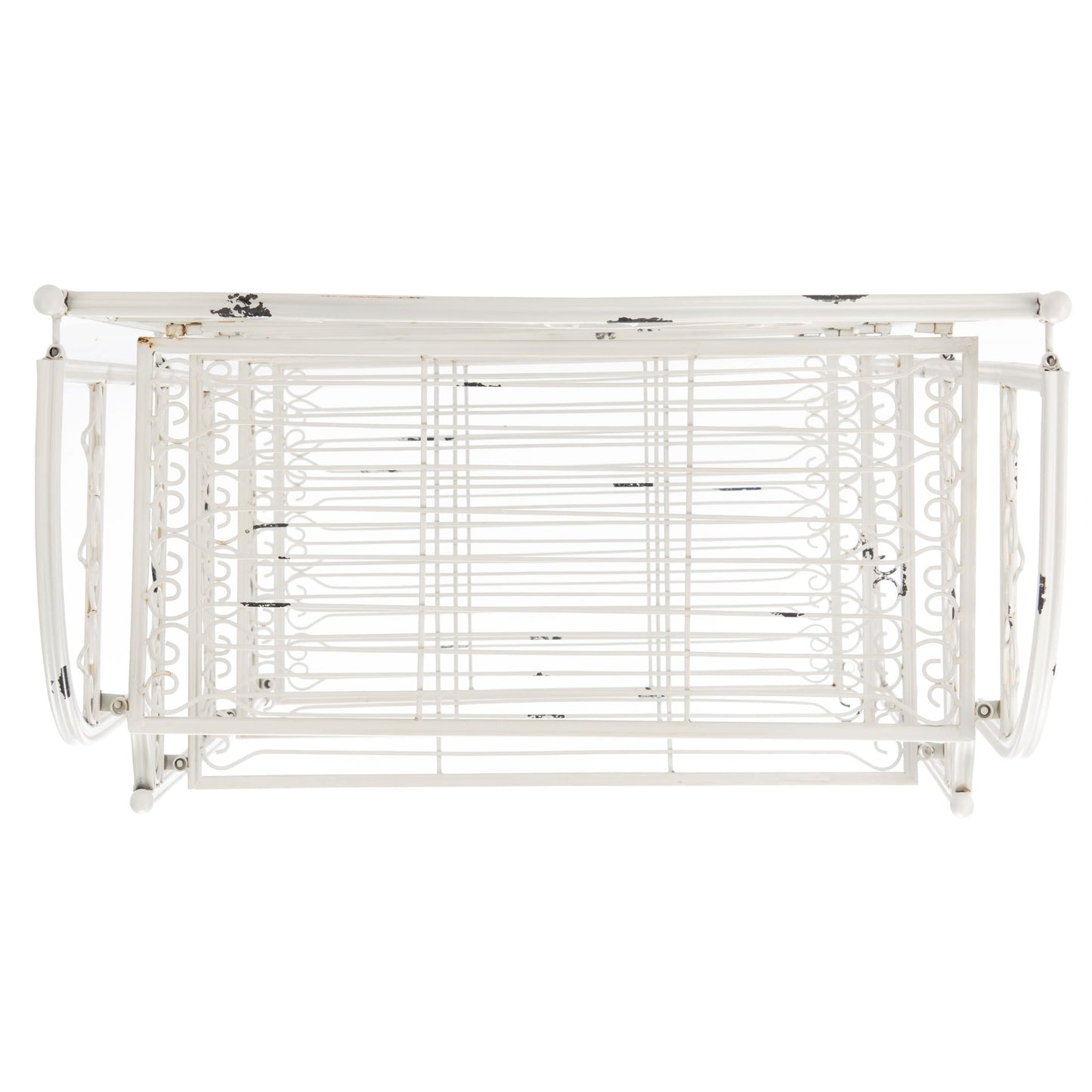 SAFAVIEH Bryn, étagère à gâteaux d'extérieur en fer forgé de style victorien à 4 niveaux - 63,5 cm L x 38,1 cm P x 160 cm H - 63,5L x 38,1P x 160H
