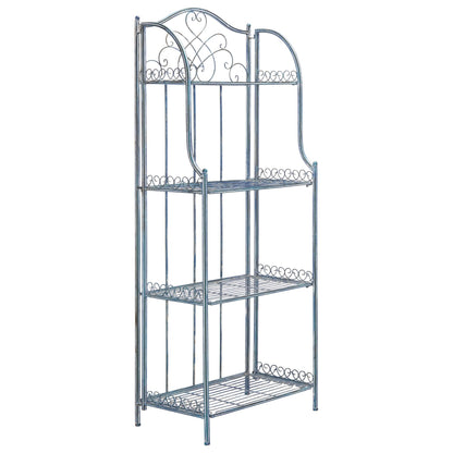 SAFAVIEH Bryn, étagère à gâteaux d'extérieur en fer forgé de style victorien à 4 niveaux - 63,5 cm L x 38,1 cm P x 160 cm H - 63,5L x 38,1P x 160H