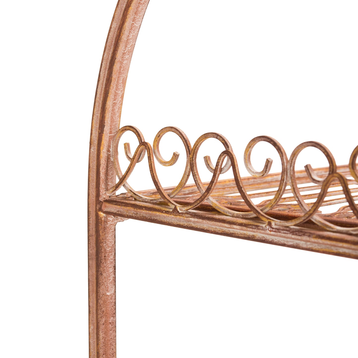 SAFAVIEH Bryn, étagère à gâteaux d'extérieur en fer forgé de style victorien à 4 niveaux - 63,5 cm L x 38,1 cm P x 160 cm H - 63,5L x 38,1P x 160H
