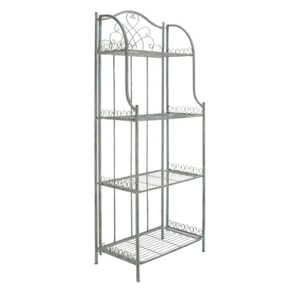 SAFAVIEH Bryn, étagère à gâteaux d'extérieur en fer forgé de style victorien à 4 niveaux - 63,5 cm L x 38,1 cm P x 160 cm H - 63,5L x 38,1P x 160H