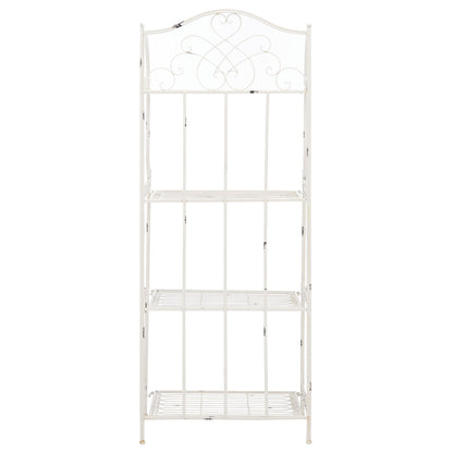 SAFAVIEH Bryn, étagère à gâteaux d'extérieur en fer forgé de style victorien à 4 niveaux - 63,5 cm L x 38,1 cm P x 160 cm H - 63,5L x 38,1P x 160H