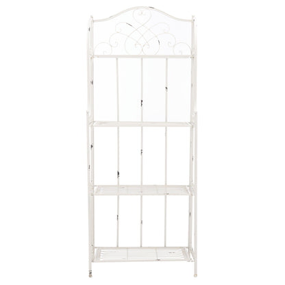 SAFAVIEH Bryn, étagère à gâteaux d'extérieur en fer forgé de style victorien à 4 niveaux - 63,5 cm L x 38,1 cm P x 160 cm H - 63,5L x 38,1P x 160H