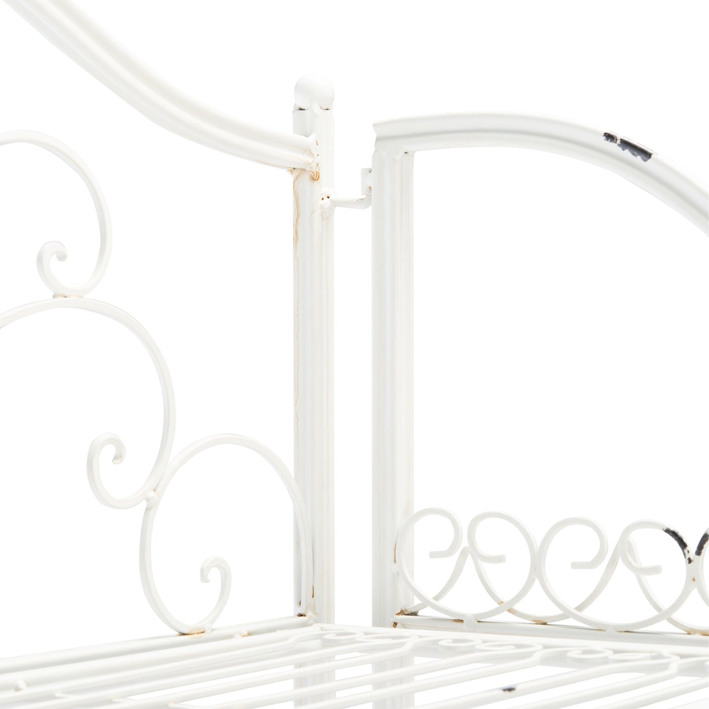 SAFAVIEH Bryn, étagère à gâteaux d'extérieur en fer forgé de style victorien à 4 niveaux - 63,5 cm L x 38,1 cm P x 160 cm H - 63,5L x 38,1P x 160H