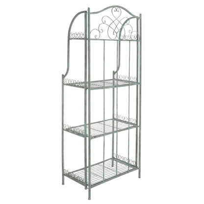 SAFAVIEH Bryn, étagère à gâteaux d'extérieur en fer forgé de style victorien à 4 niveaux - 63,5 cm L x 38,1 cm P x 160 cm H - 63,5L x 38,1P x 160H