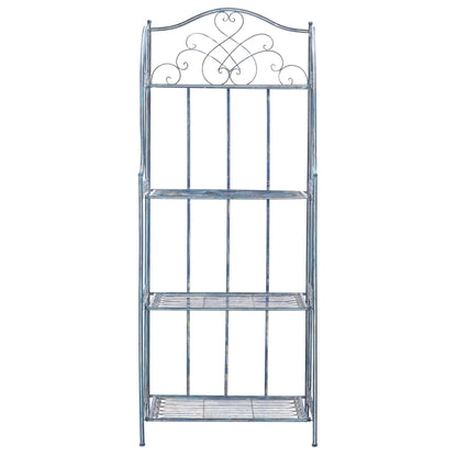SAFAVIEH Bryn, étagère à gâteaux d'extérieur en fer forgé de style victorien à 4 niveaux - 63,5 cm L x 38,1 cm P x 160 cm H - 63,5L x 38,1P x 160H