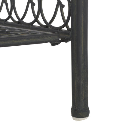 SAFAVIEH Bryn, étagère à gâteaux d'extérieur en fer forgé de style victorien à 4 niveaux - 63,5 cm L x 38,1 cm P x 160 cm H - 63,5L x 38,1P x 160H