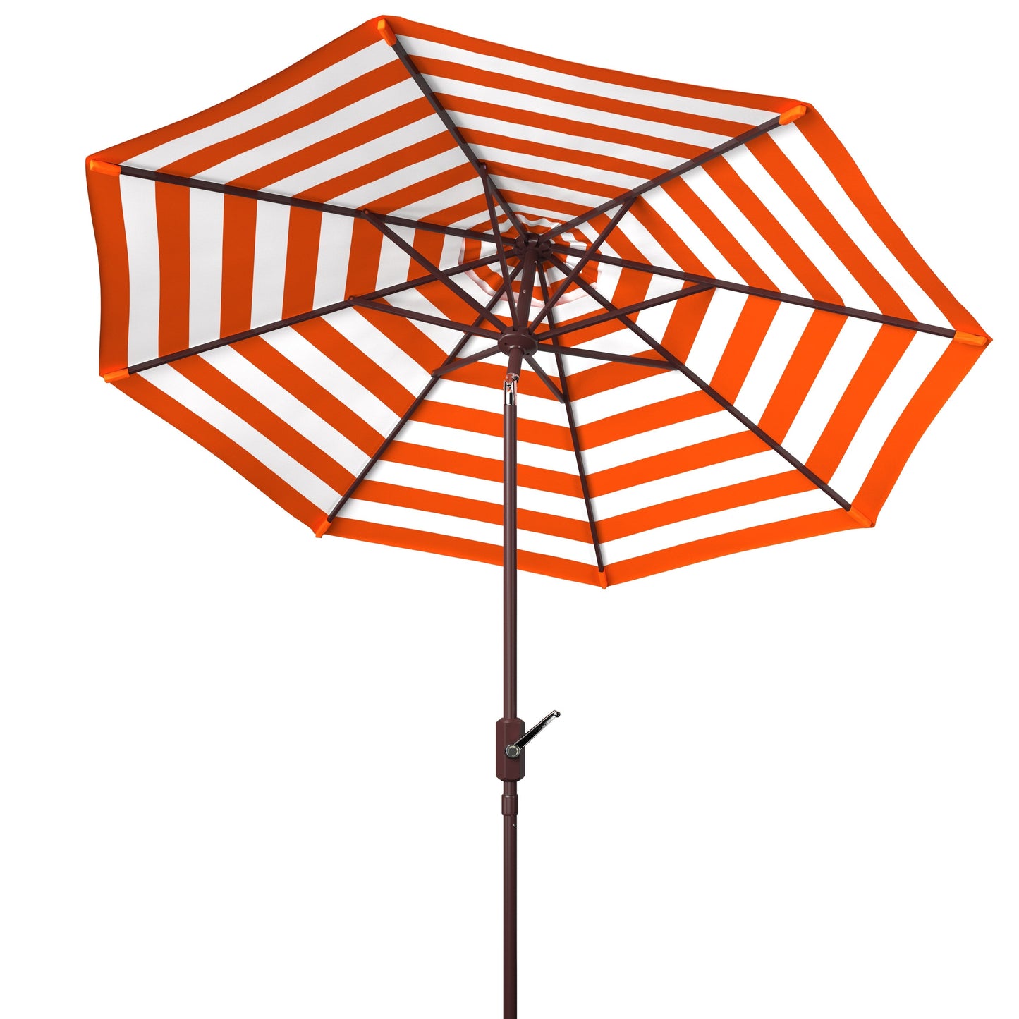Parasol de jardin à manivelle SAFAVIEH Hadire Inside Out à rayures, 9 pieds